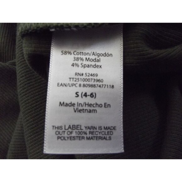 Time and Tru Rib Tank Womens Size Small (4-6) Sea Turte Green ribbed knit top - Picture 8 of 9